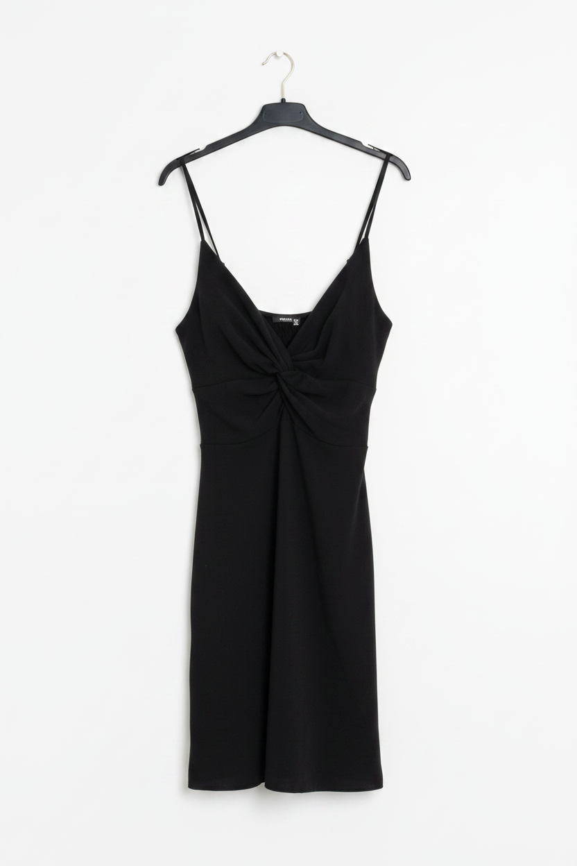 Vestito corto con nodo e gonna svasatataglia unica 40/48