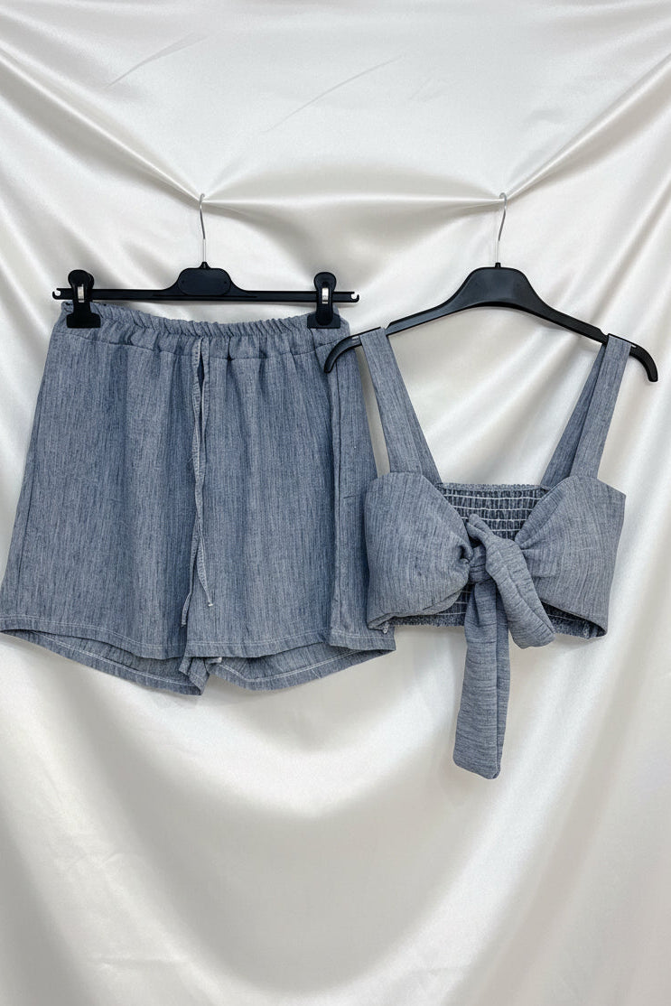 Coordinato fiocco e shorts – Taglia Unica 40/46