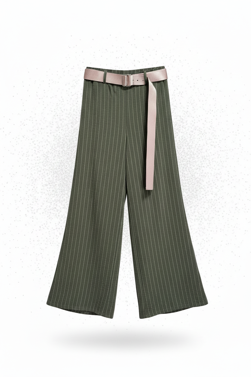 Pantaloni a gamba larga a righe – Taglia unica (40-44)