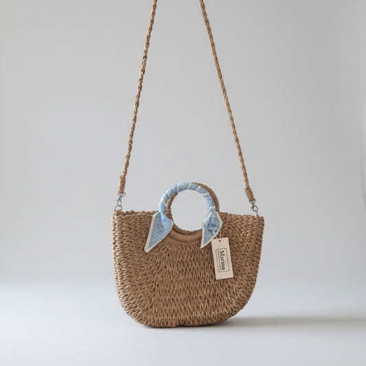 Borsa Foulard in paglia