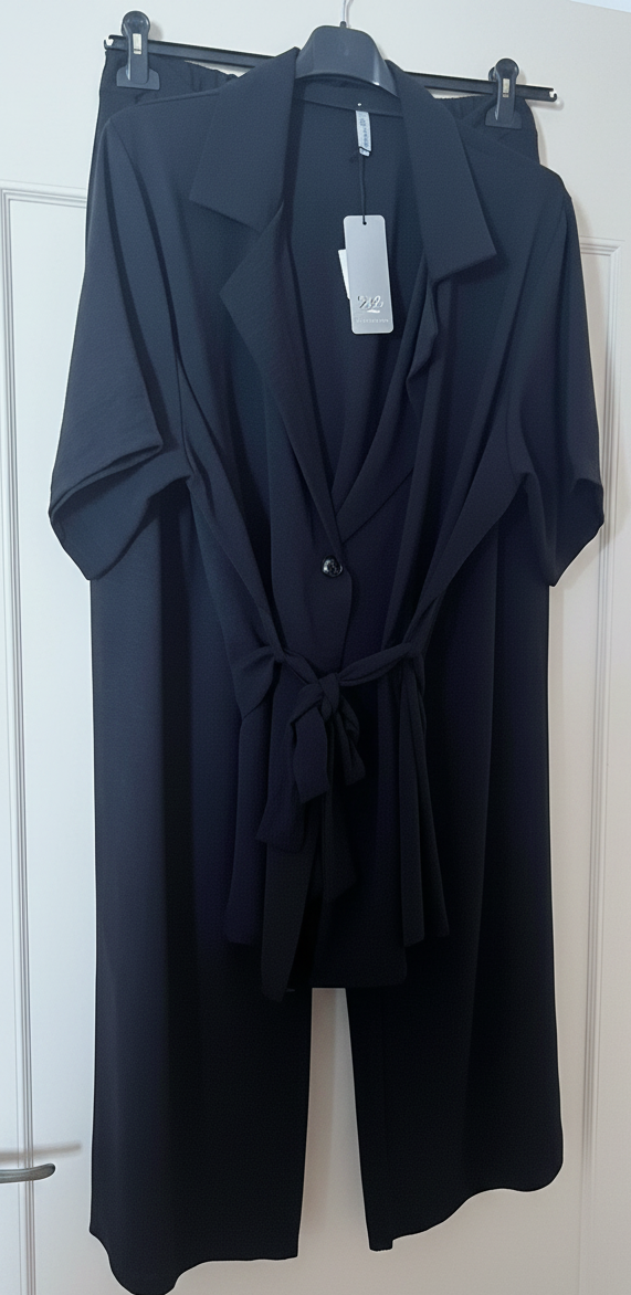 Completo blazer con cintura e pantaloni taglia unica 42/ 54