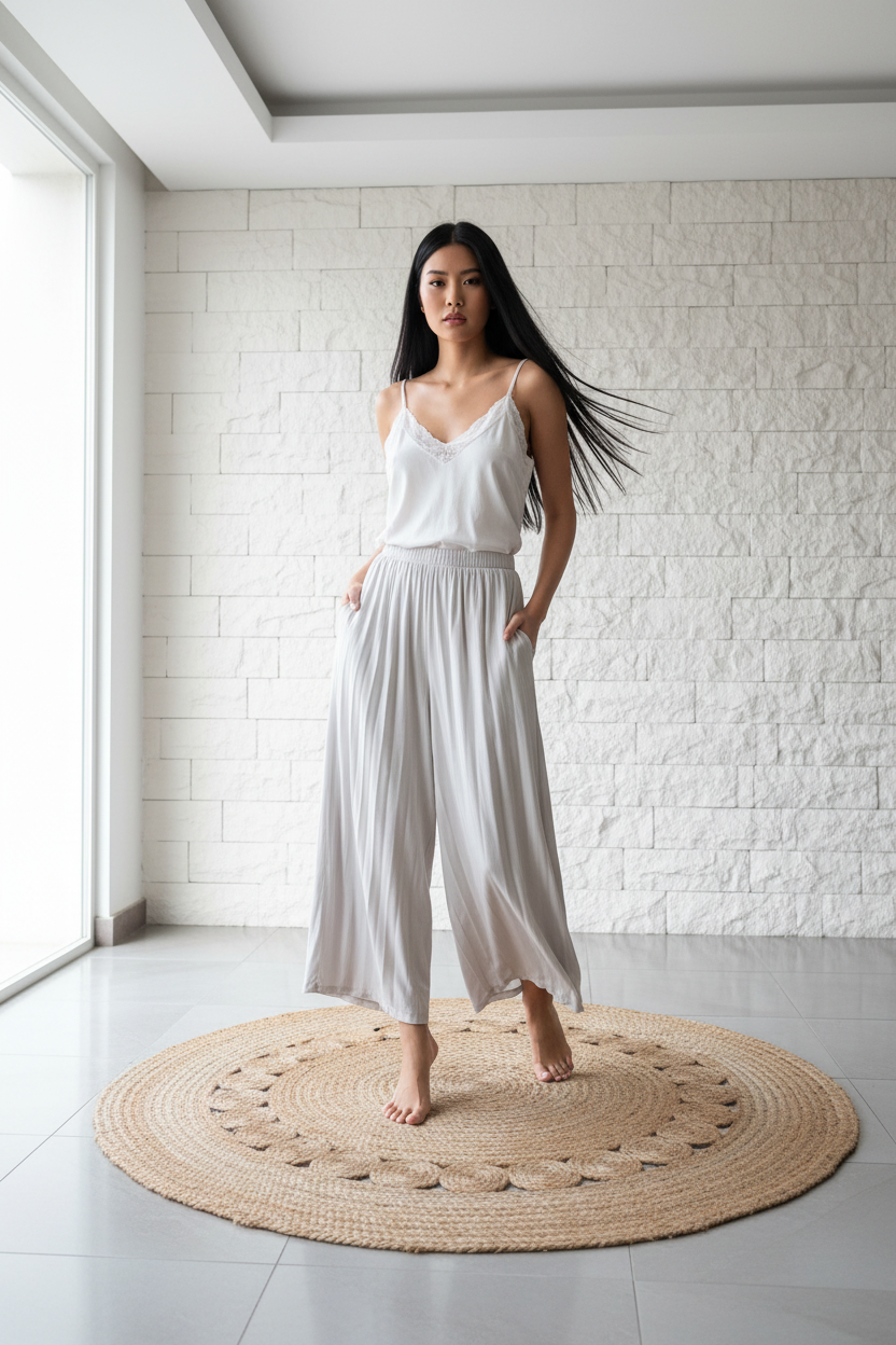 Completo due pezzi top e pantaloni taglia unica 40/ 48