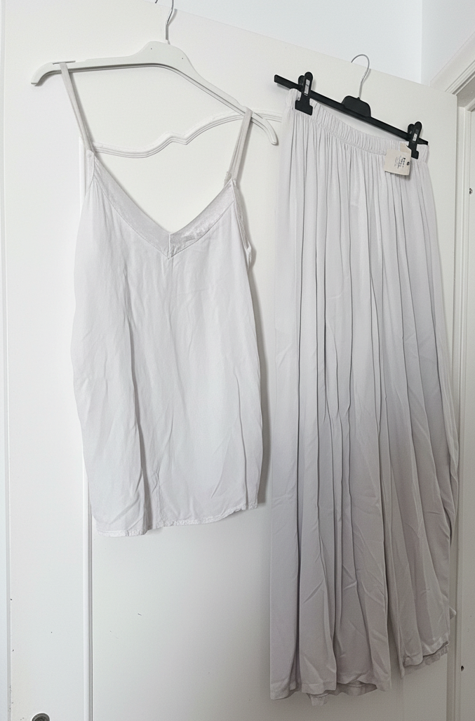 Completo due pezzi top e pantaloni taglia unica 40/ 48