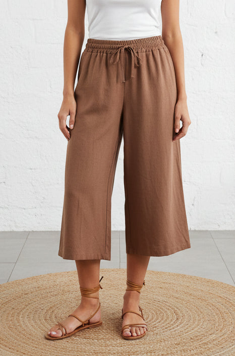 Pantalone Tramonto cropped a gamba larga con laccetto – Taglia Unica 40/48