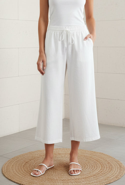 Pantalone Tramonto cropped a gamba larga con laccetto – Taglia Unica 40/48