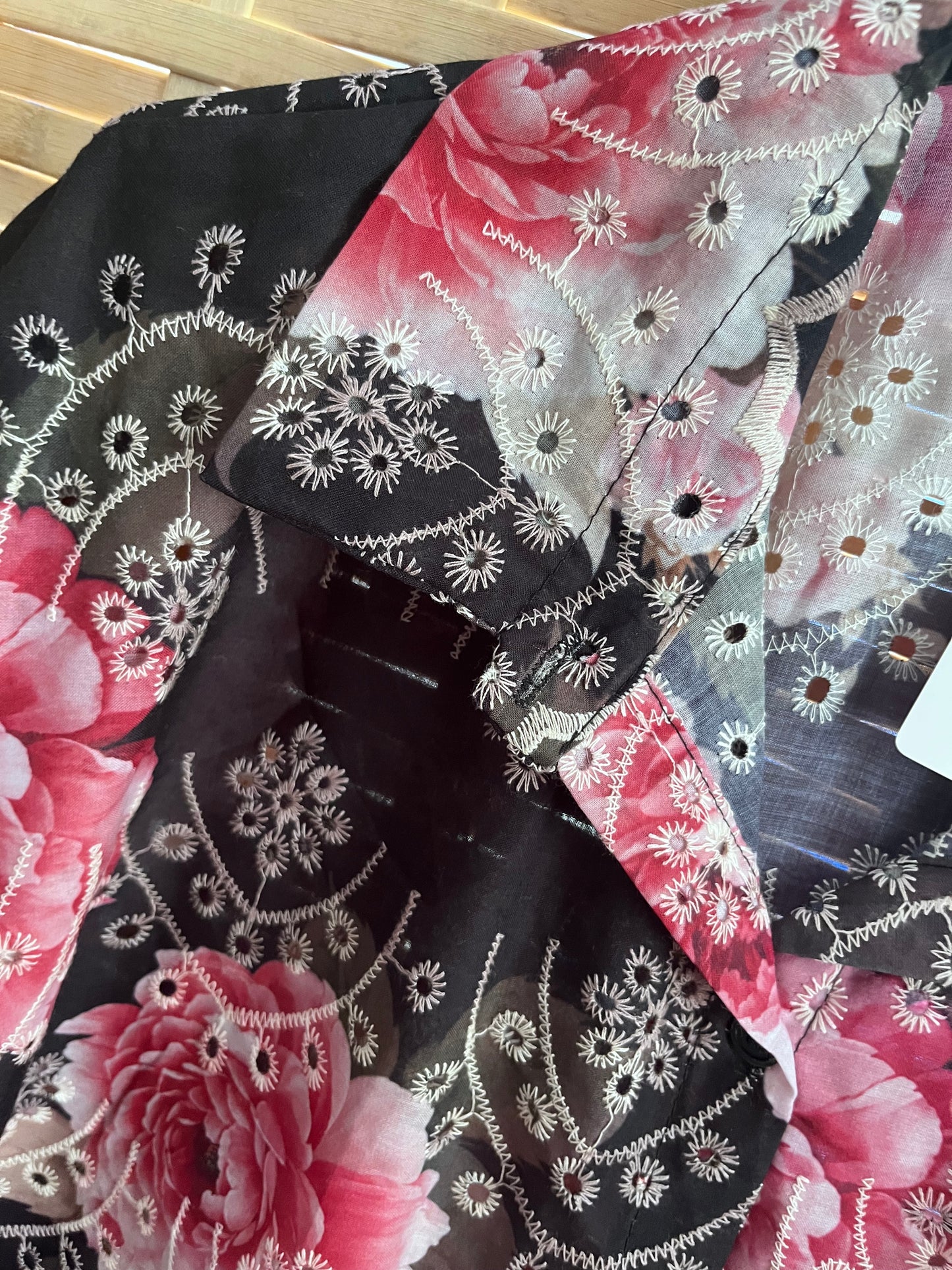 Camicia Gemma floreale e maniche a palloncino 46/54