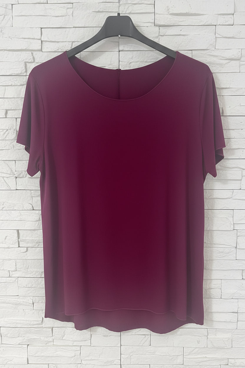 T-shirt tinta unita bordeaux