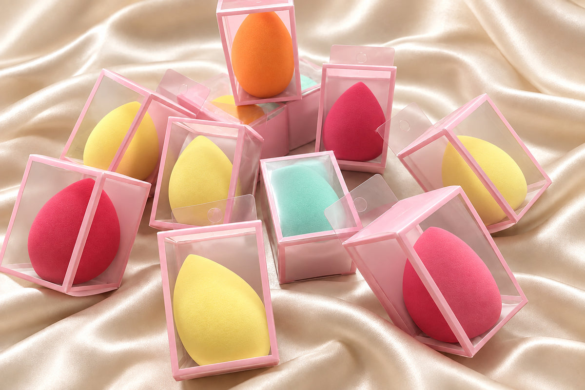 Spugnette per trucco a goccia Z'Colour in confezioni singole di vari colori