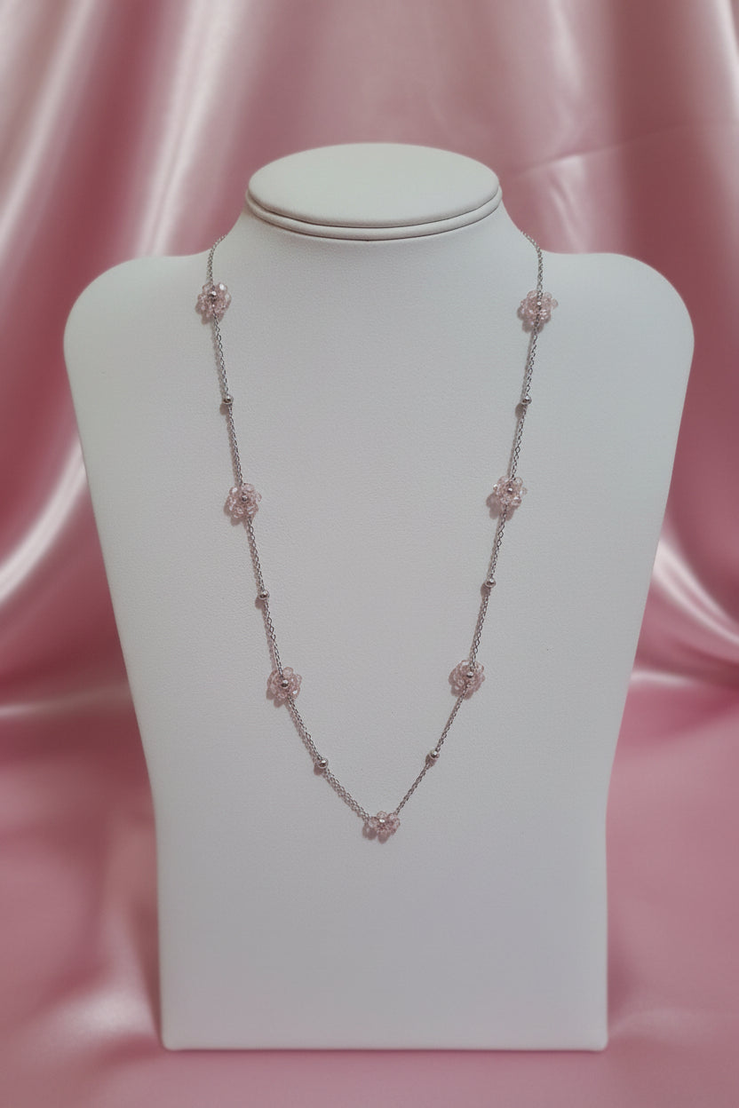 Collana "Primavera"con fiorellini (varie colorazioni)